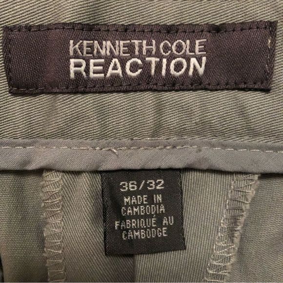 Kenneth Cole Reaction Stretch Casual Pants, Silver Grey - Size 36/30 - Picture 4 of 7